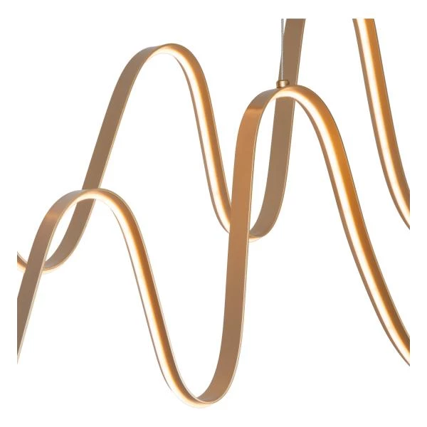 Lucide Premium LAMBADA - Lámpara colgante - LED Regul. - 2x55W 2700K/3200K - Oro mate / Latón - detalle 1